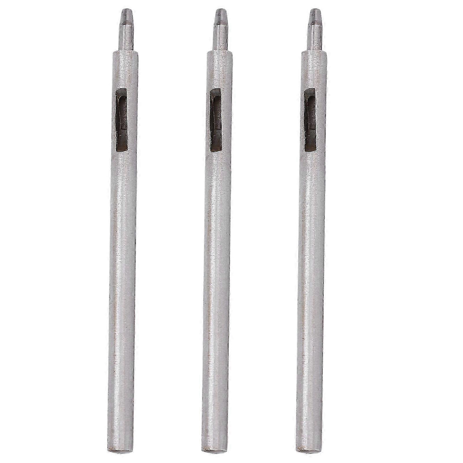 3 Pcs Round Hole Punching Tool Alloy Steel DIY Leather Craft Hole Puncher Accessory 2mm