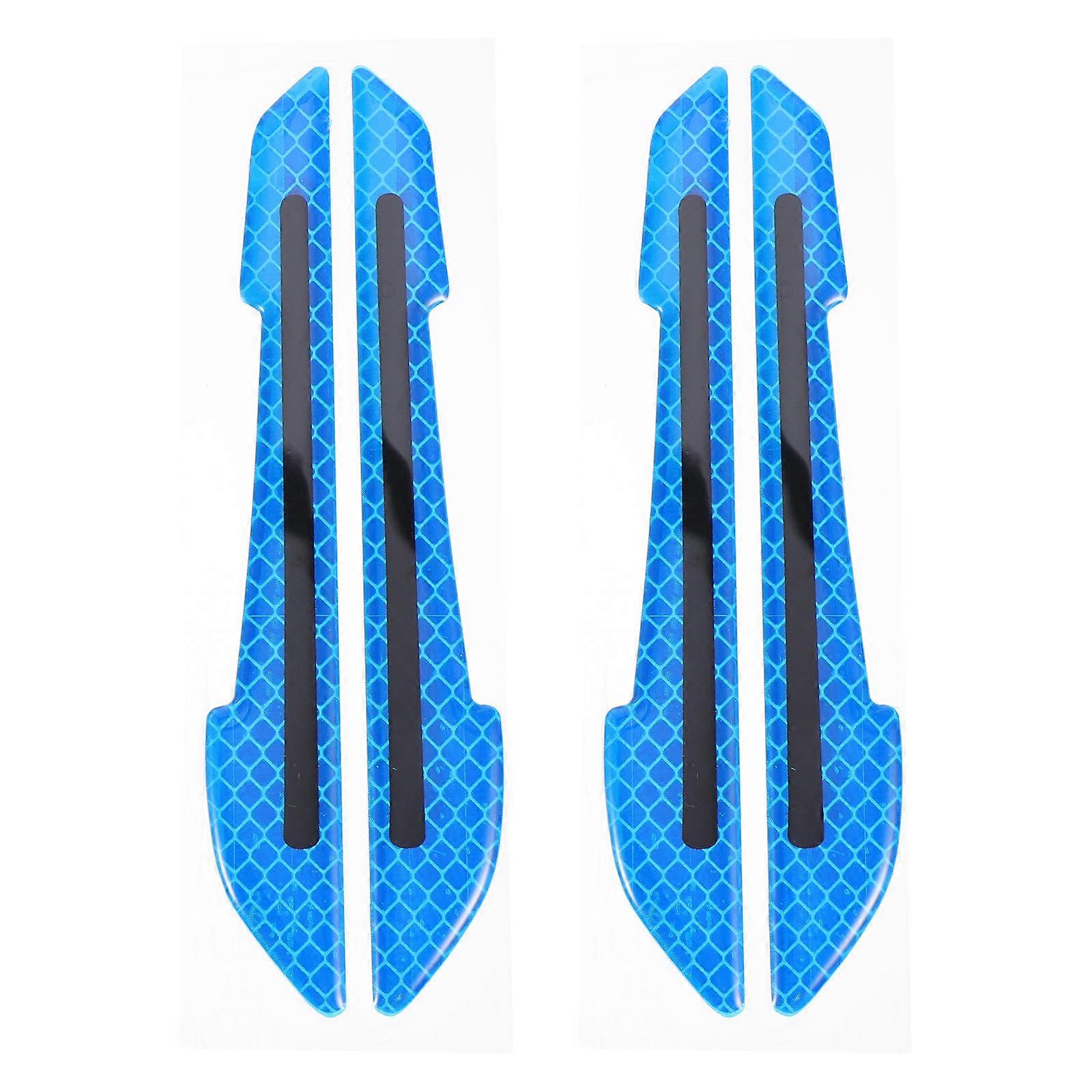 Reflective Car Decal Auto Reflective Stickers for Rearview Mirror Night Driving Sunscreen Strong Adhesion 15.70X2.00X0.10CM 4Pcs
