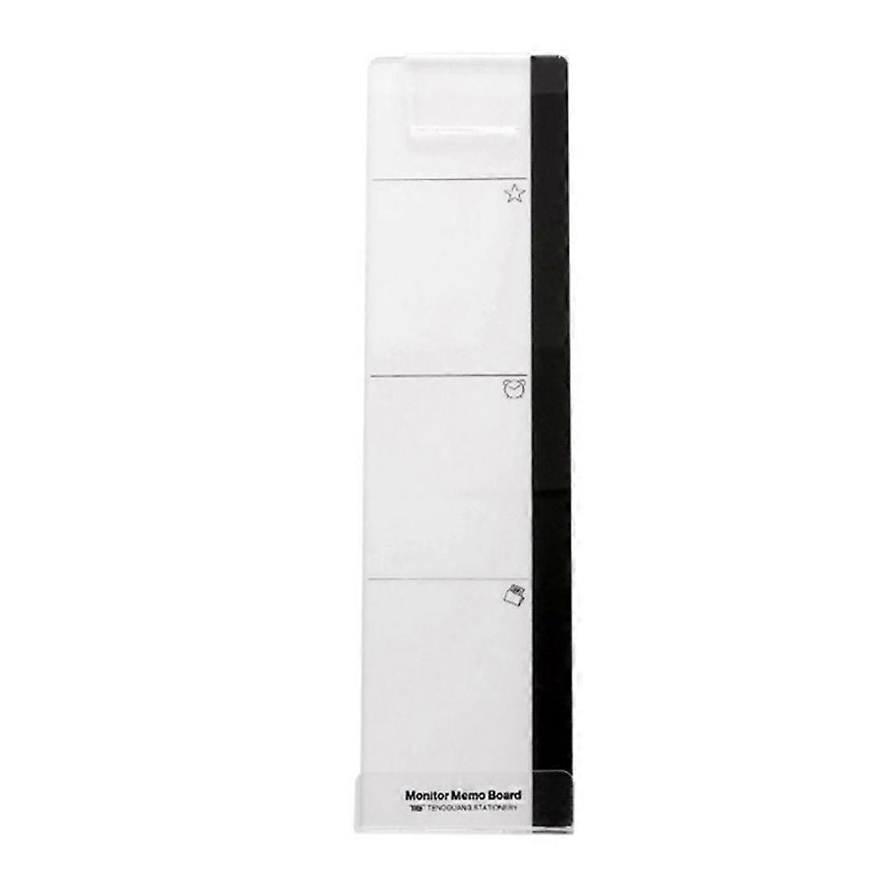 Monitor Message Board Side Panel Acrylic Material Organize Memos Computer Screen Side Note Holder 30x8x2cm 1Pcs
