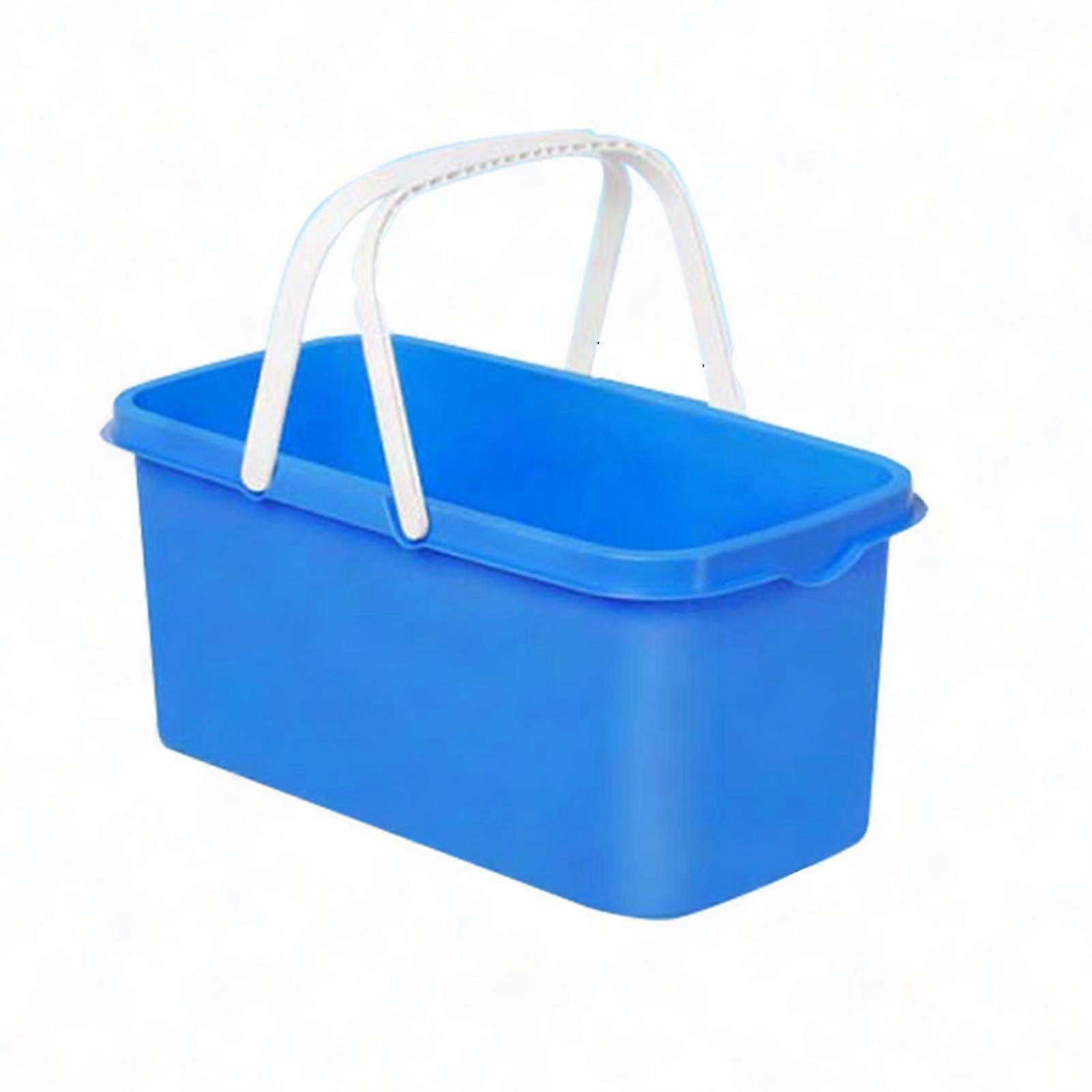 Large Rectangular Mop Bucket with Handle - Wide Opening for Bathroom, Kitchen & Camping
