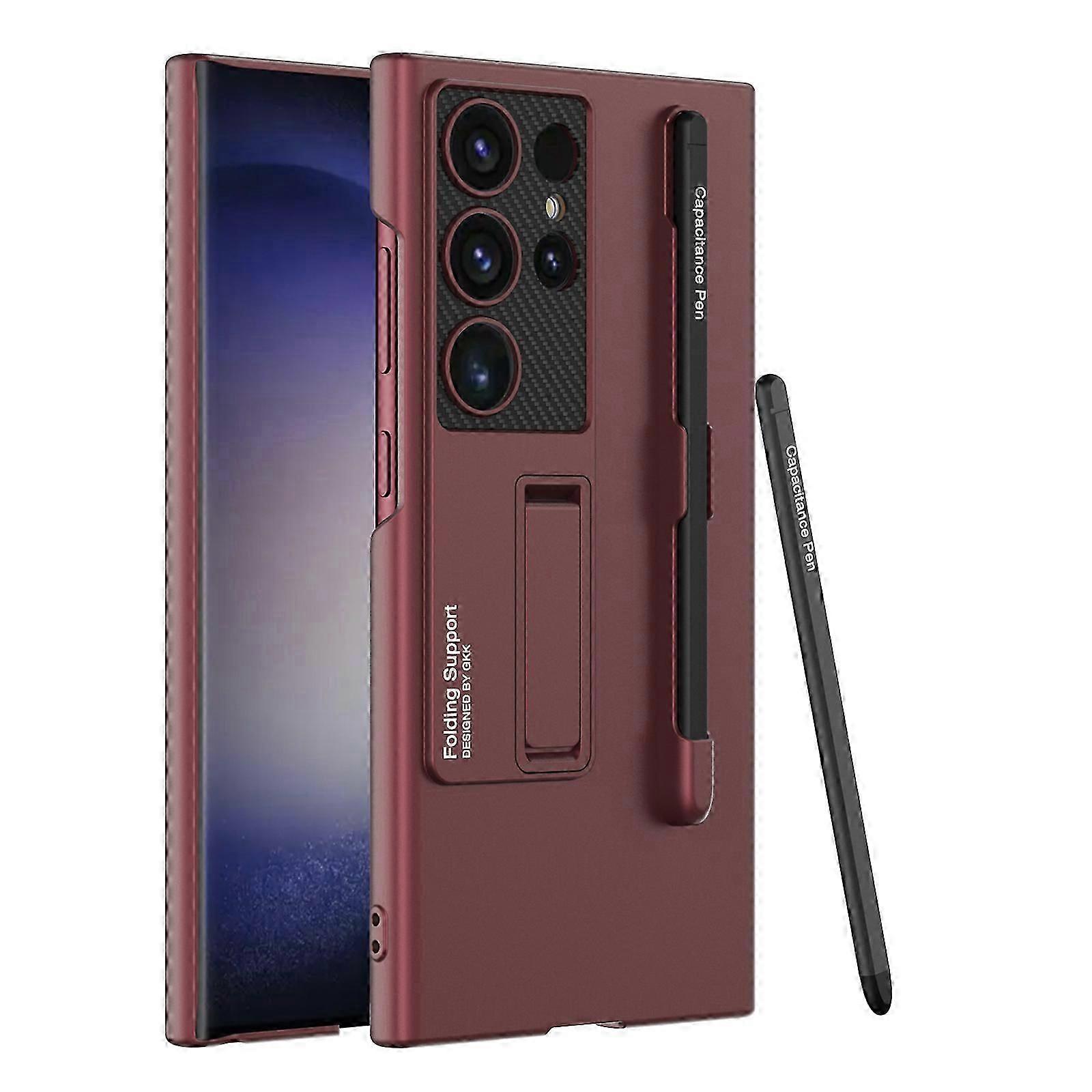 for Samsung Galaxy S24 Ultra Phone Case with S Pen Holder,Protective Thin Case for Galaxy S24 Ultra Case with Kickstand