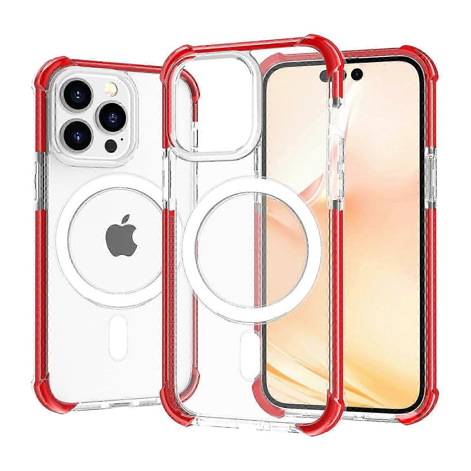 حافظة مغناطيسية لهاتف iPhone 15 Pro Max/15 Ultra Clear متوافقة مع MagSafe، واقية من الصدمات [غير صفرار]