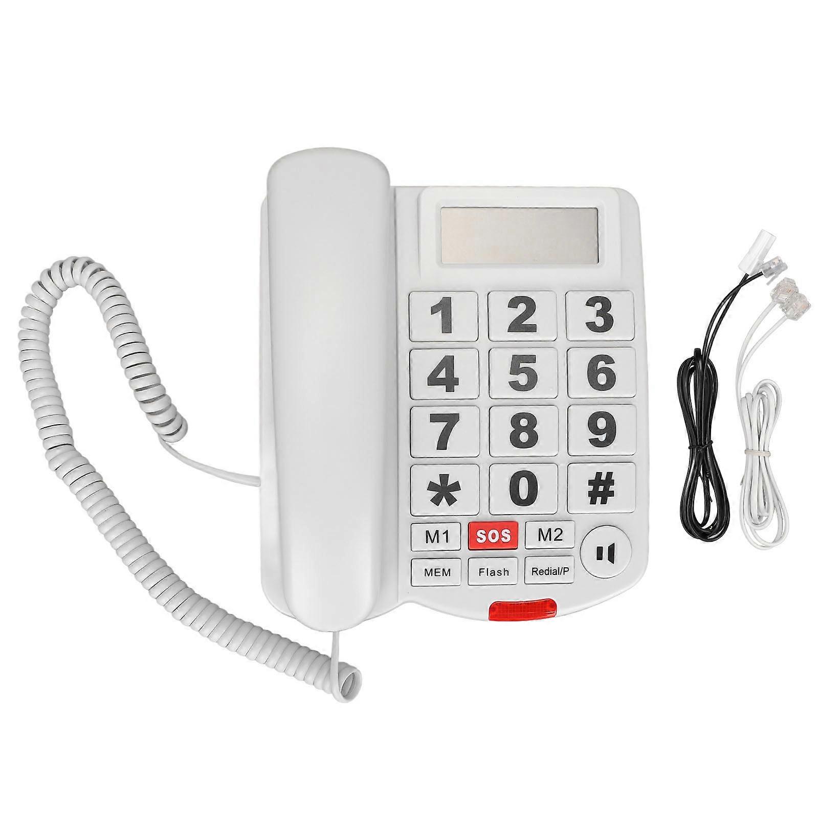 LD‑265CID Big Button Corded Phone One Touch Dial Hands Free Caller ID Telephone for Hearing Impaired Seniors