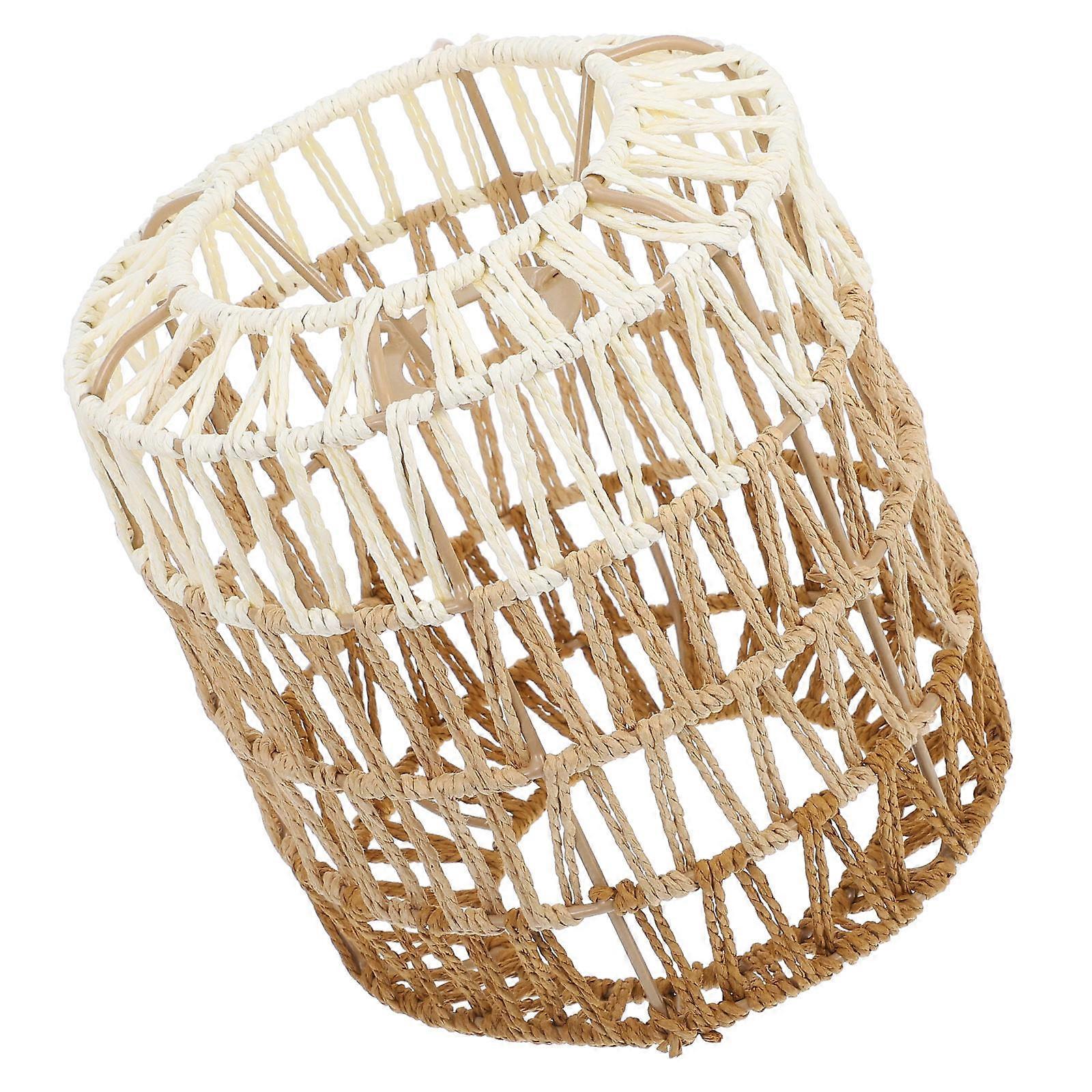 Boho Floor Lamp Shade Rattan Light Cover Chandelier Lampshade Woven Materials For Hallway 1Pack
