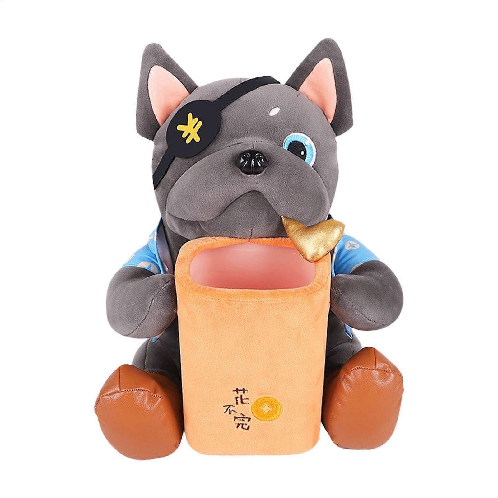 Plush Dog Car Tissues Box – Refillable Tissue Holder, Auto Waste Bin, Handcrafted Pet Accessory, Easy Hygiene Maintenance