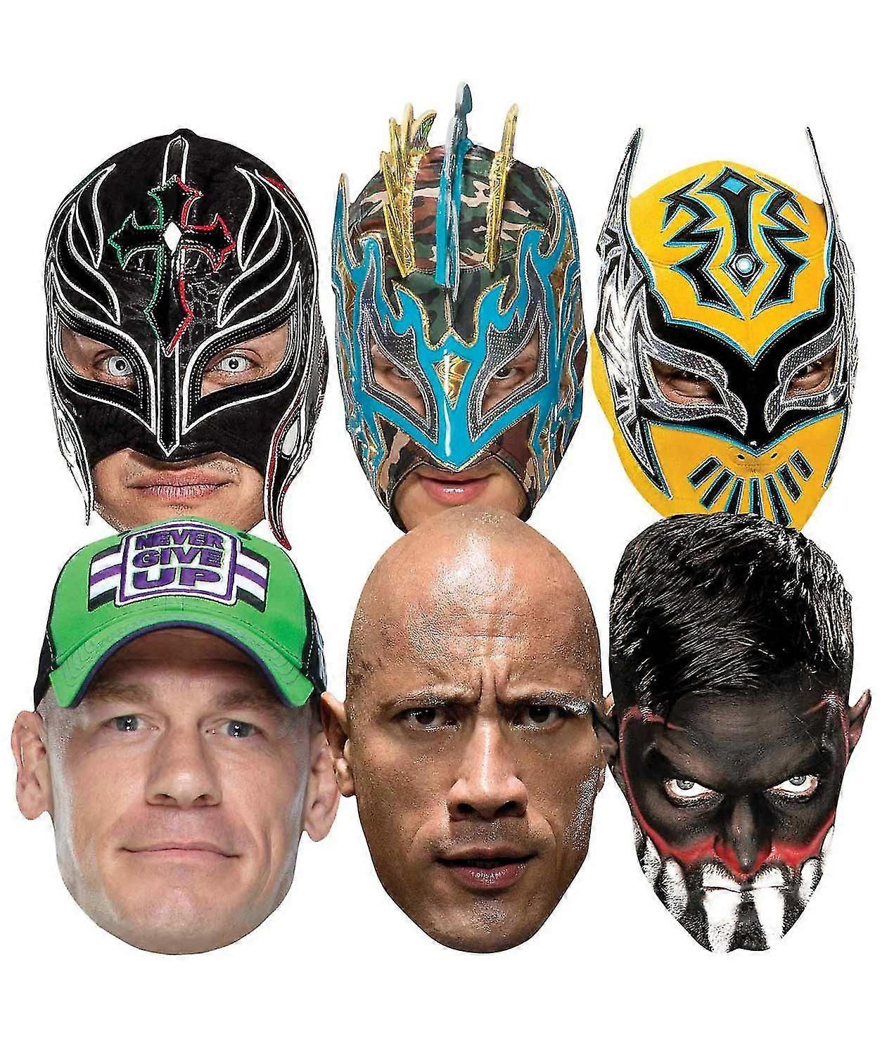 Wrestlers 2d Fancy Masks 6 Pack