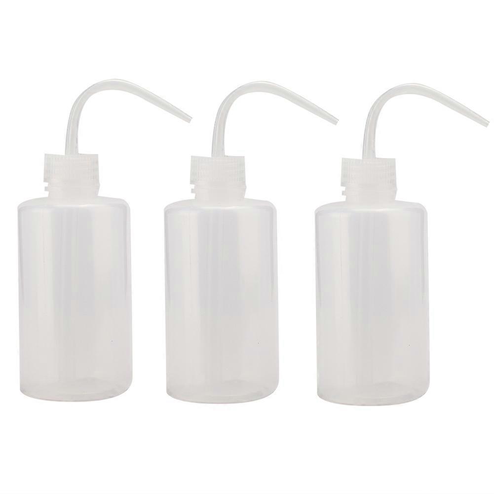 3Pcs 250ml Tattoo Wash Curved Style Cleaning Bottles Plastic Squeeze Green Algae Watering Can