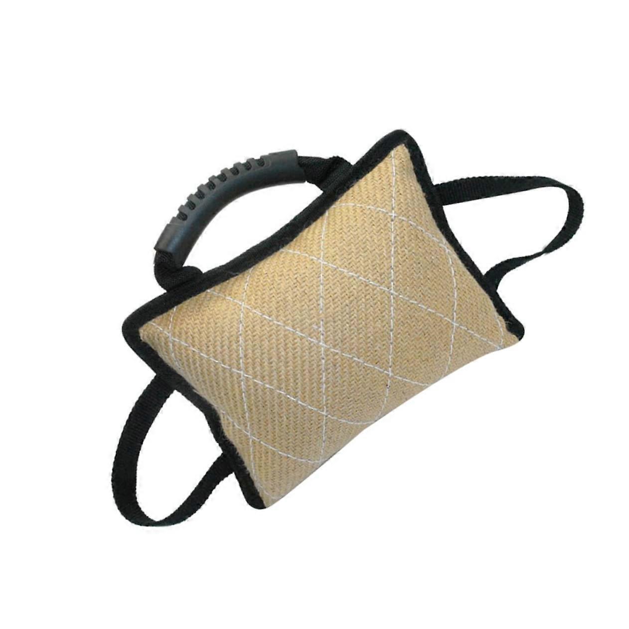 Jute Dog Bite Cushion Teething Toy - Durable Tug Rope, Chew-Resistant Bed Sleeve, Robust Chuck Balls for Dogs