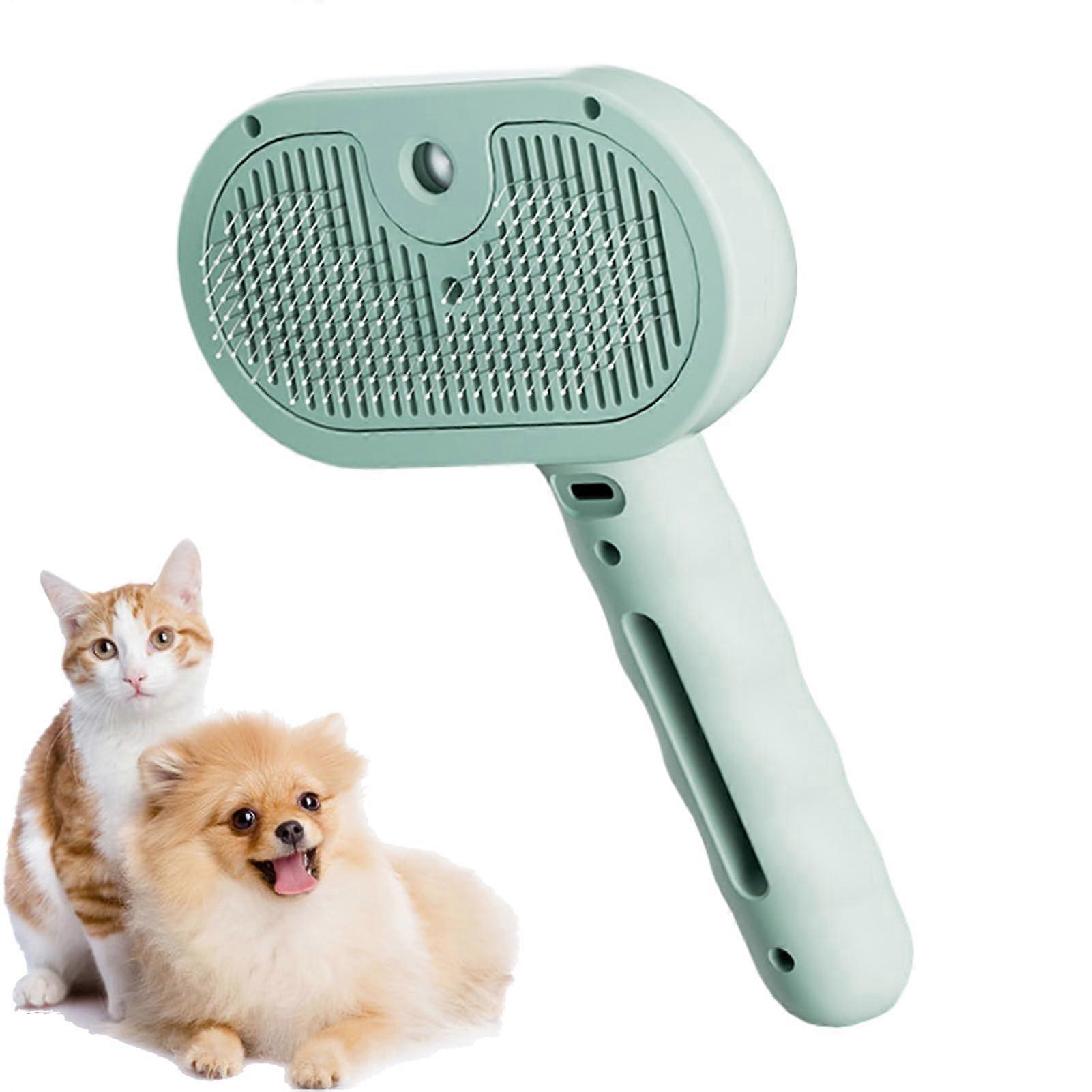 Spritz Defer Comb, USB Rechargeable Steaming, BuiltIn 35ml Water Tank, Pet Spray Depilatory Tool, Grooming for Cats and Dogs