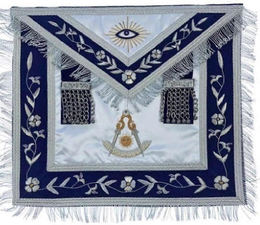 Masonic Past Master Apron Gold And Silver Hand Embroidery Apron Silk