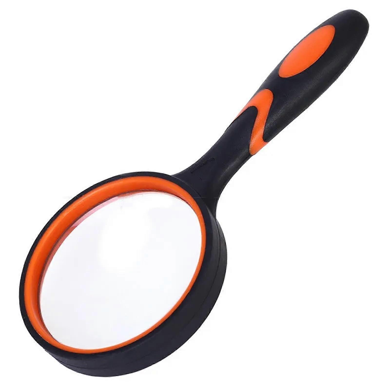 Handlupe 1 Piece 10X 50MM Magnifier For Reading For Kids And Seniors Handheld Orange