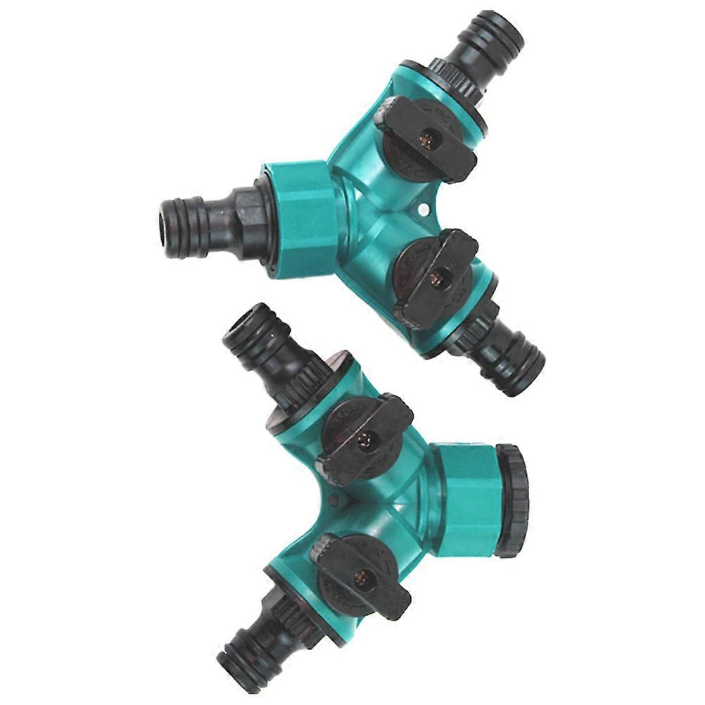 Y Shaped Hose Connector Durable Plastic Water Tap Adapter for Car Washing Gardening with Double Head Attachments for Easy Leak Free Outdoor Watering