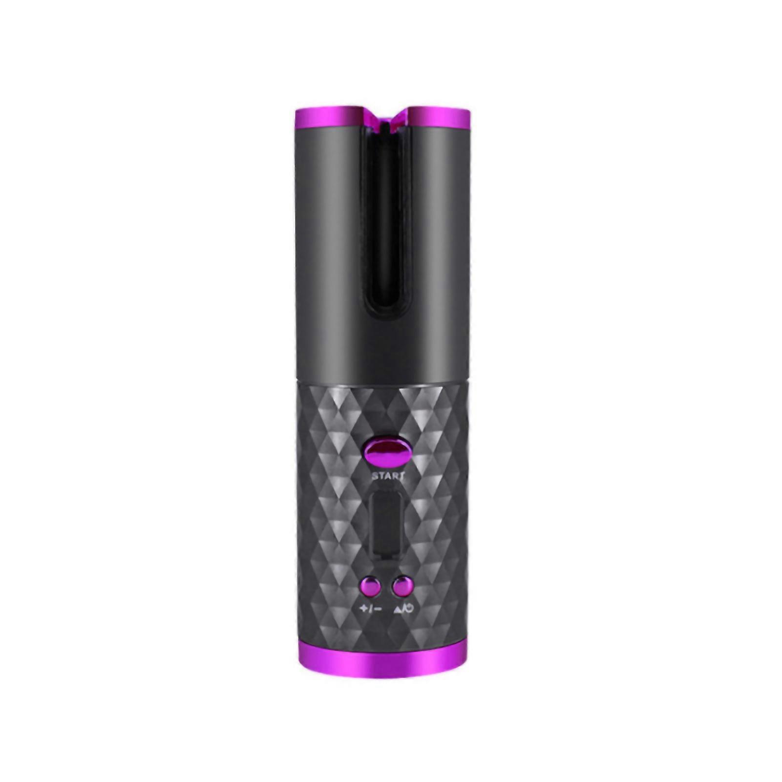 Cordless Hair Curler Automatic Curling Iron Timer Setting Temperature Adjustable Fast Heating Rechargeable for Styling Gray