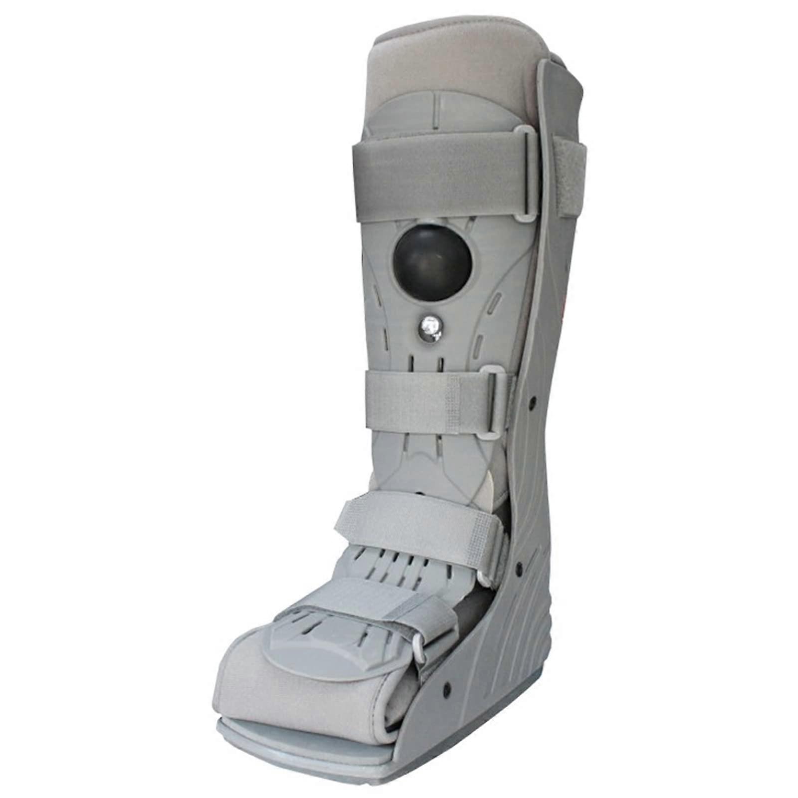 Ankle boots, fracture orthosis, adjustable alternative to cast, sturdy, for injuries (gray L).