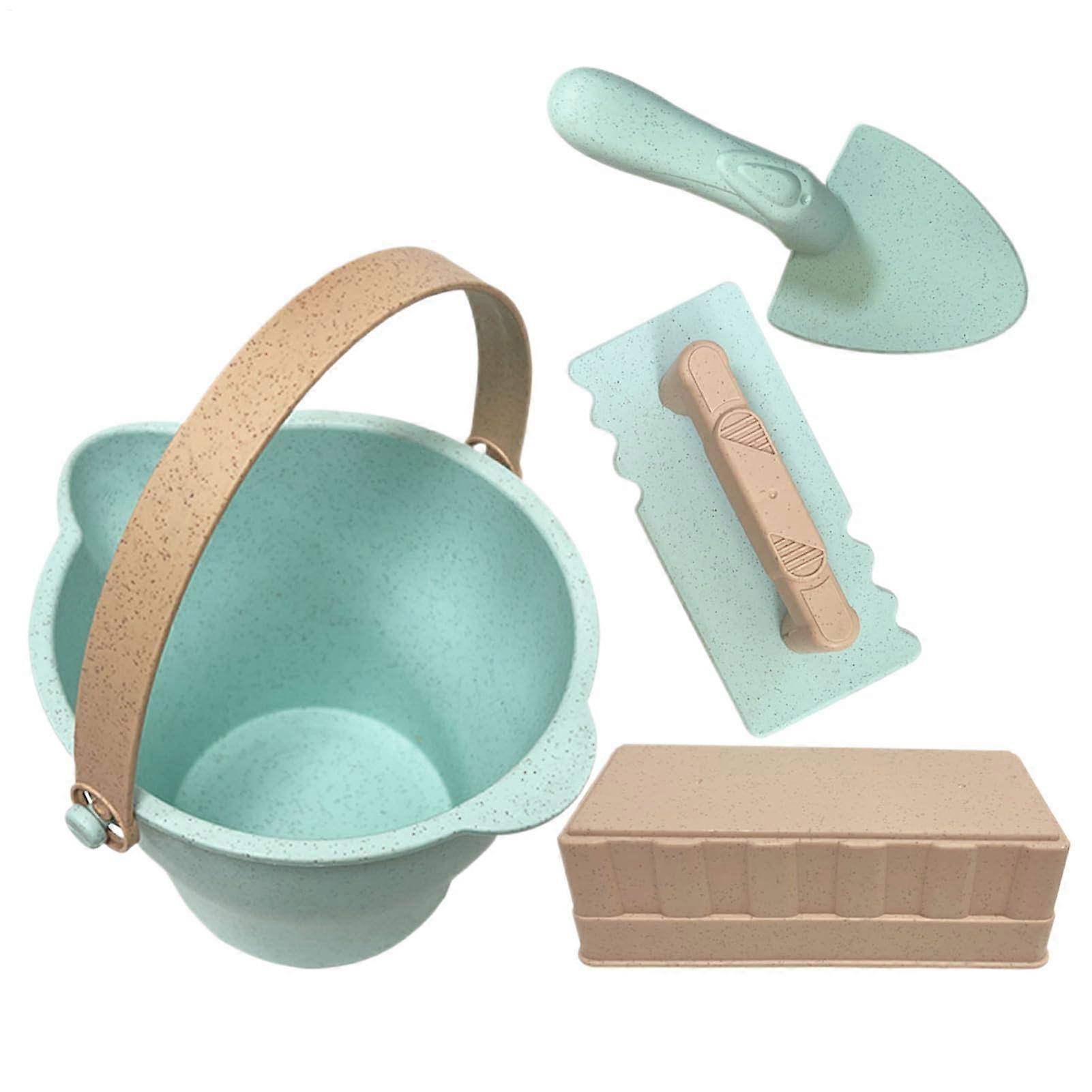 Travelfriendly beach toy, beach sand toy Beach toy travelfriendly, Castle Sandbox Tool Kit with Mesh Bag Bucket Shovel Sand Toy Set for Garden