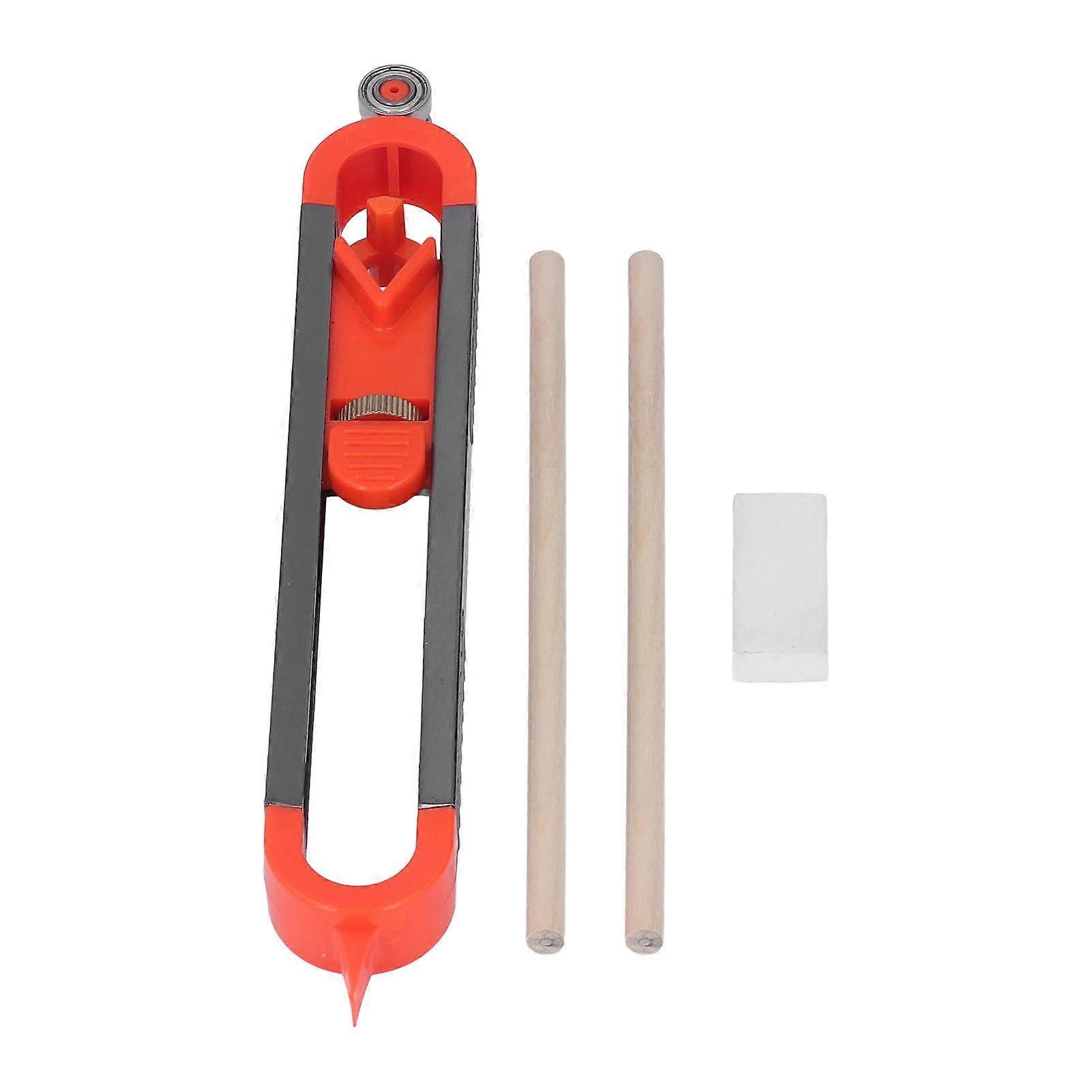 Scribing Tool Contour Edge Measuring Scriber with Pencil Eraser Set Kit for Woodworking