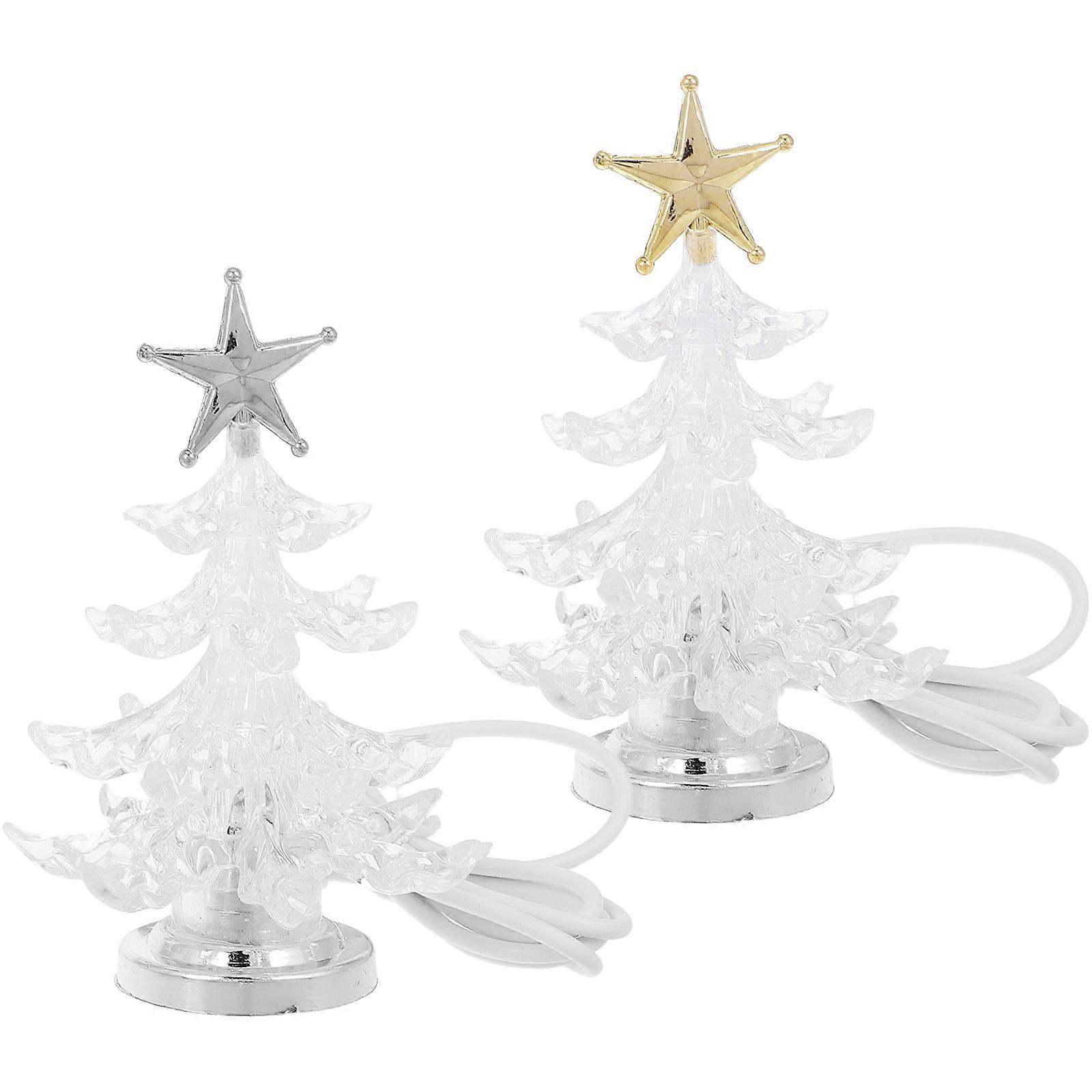 Bedside Lamp Glowing Tree Led Light 11.00X7.50X7.50cm 2Pcs