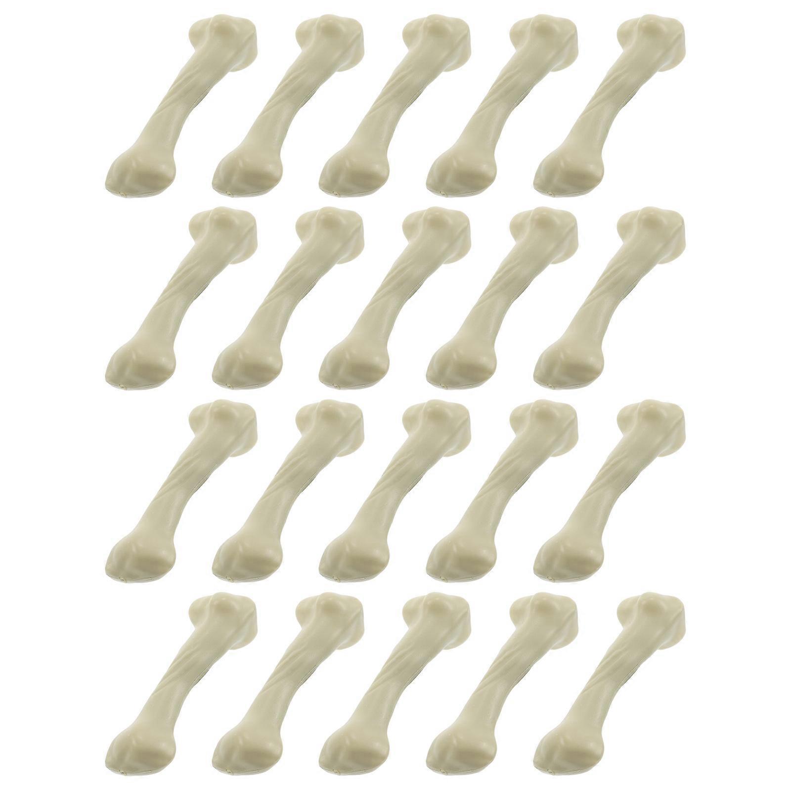 Halloween Themed Decor Mini Skeleton Bones Prank Toy Bone Shape Simulated Design For Halloween Party 20Pcs