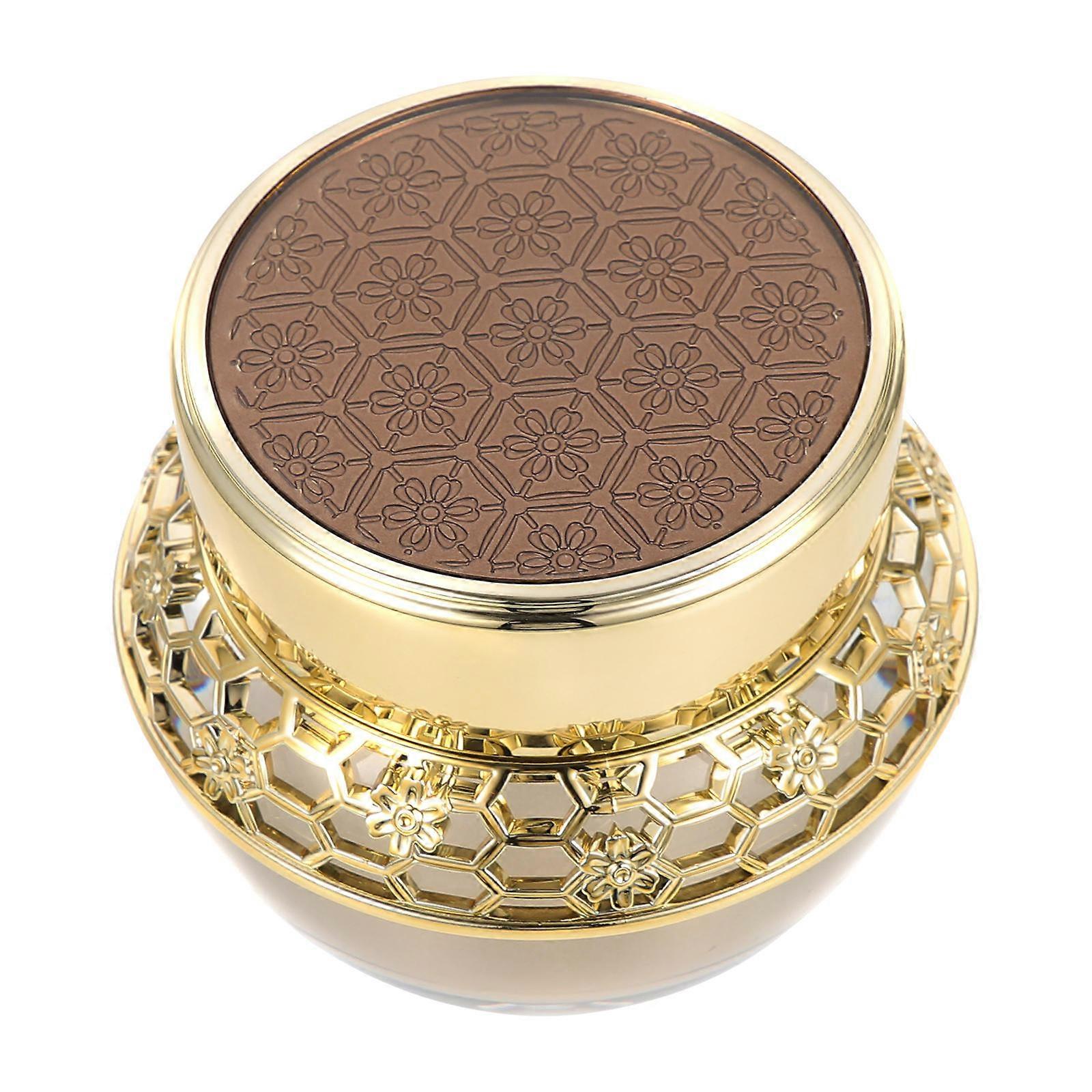 Golden Empty Cream Bottle ABS Material Reusable Lotion Holder for Females Compact Size 1.5oz