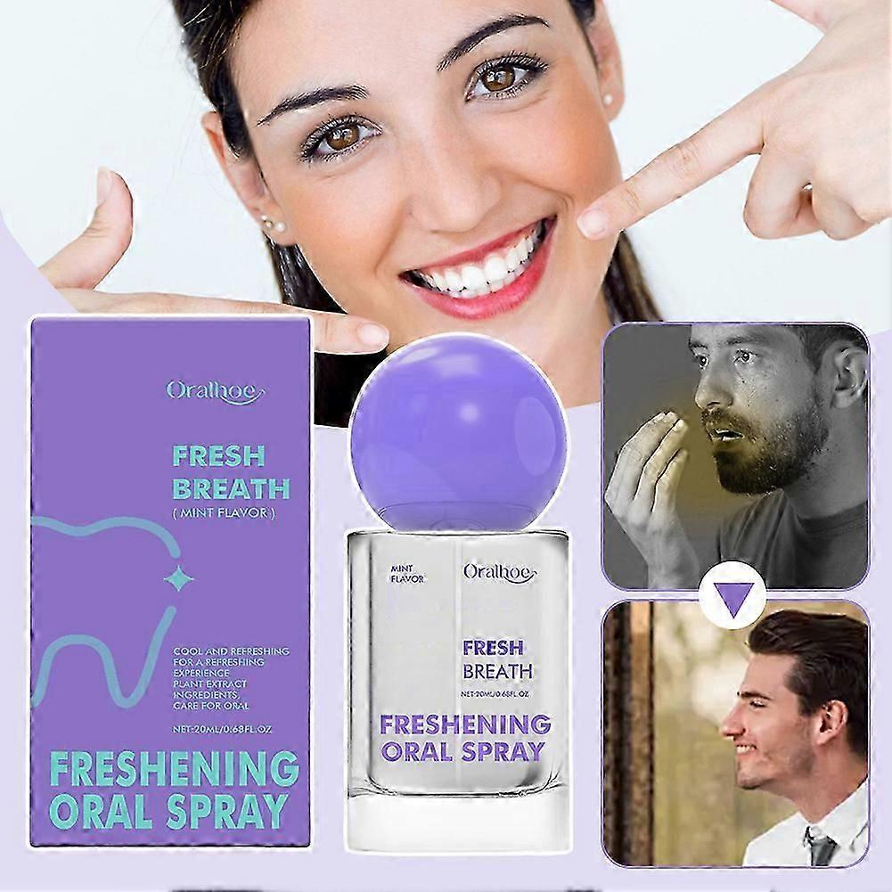 Spray oral probiotique pour la fraîcheur de l’haleine, spray oral sans alcool avec probiotiques pour le soin de l’haleine, favorise la santé bucco-dentaire