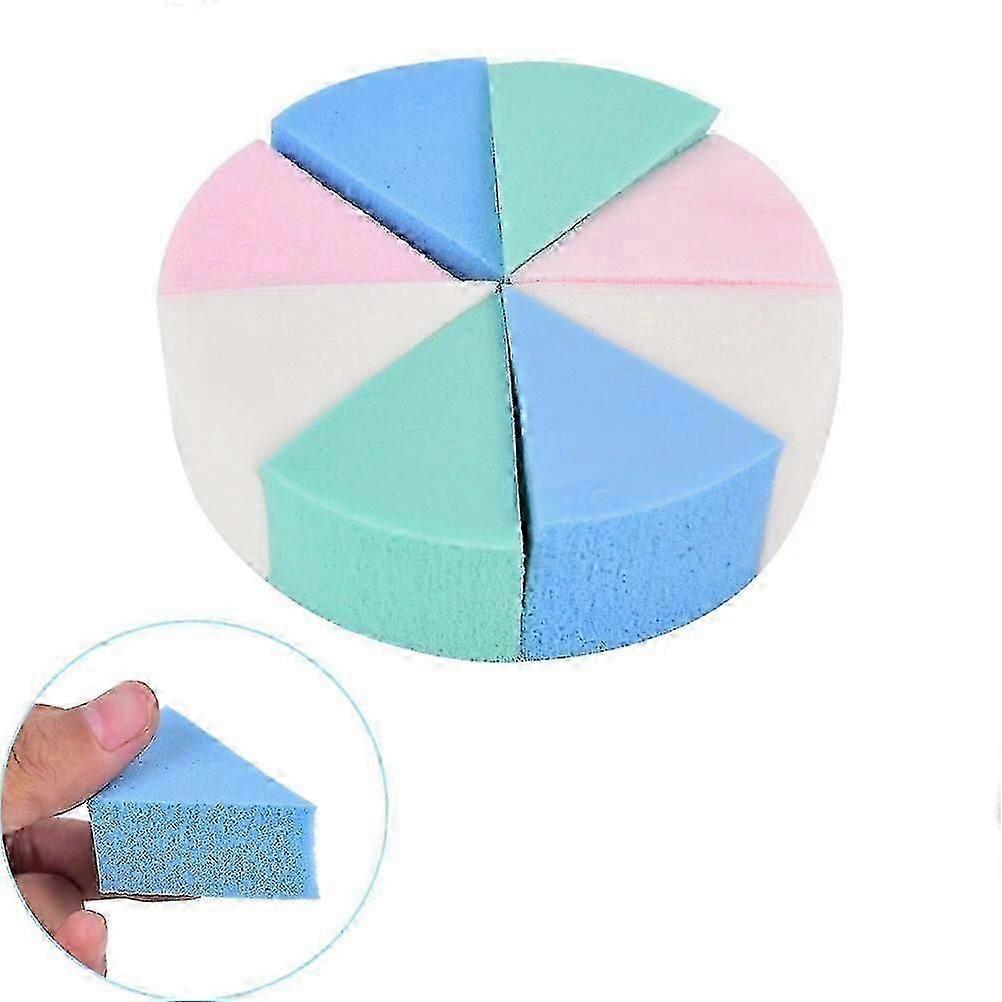 8pcs/lot Triangle Shaped Makeup Sponge Candy Color Soft Magic Face Cleaning
