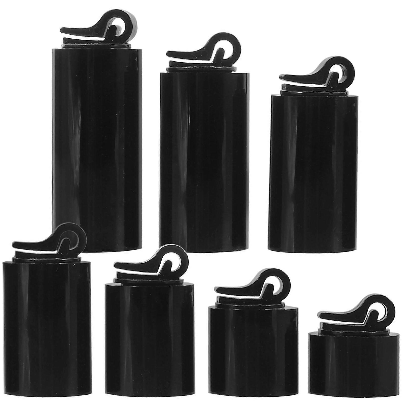 حامل خاتم أكريليك أسود حامل لعرض خواتم المجوهرات مثالي للبيع بالتجزئة والاستخدام المنزلي 4.5 بوصة