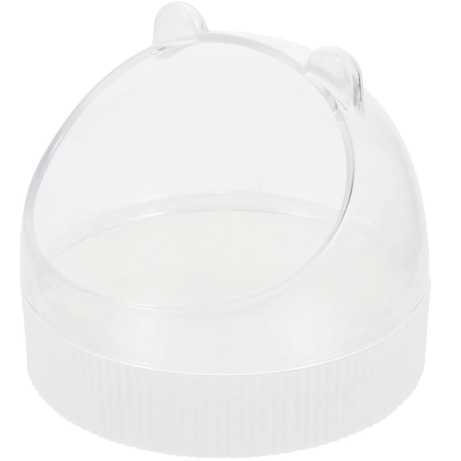 Transparent Hanging Hamster Bowl – Durable Food Dish for Dwarf Hamsters, Chinchillas, and Small Pets – Smooth Surface for Easy Cleaning