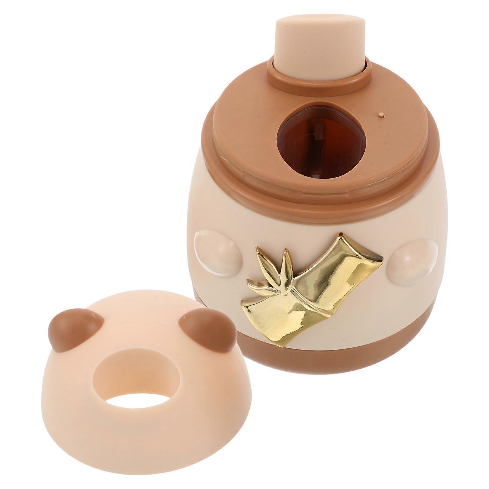 Cute Panda Toothpick Dispenser with Press Mechanism Automatic Toothpick Holder for Home and Travel Unique Animal Design Storage Jar for Dining