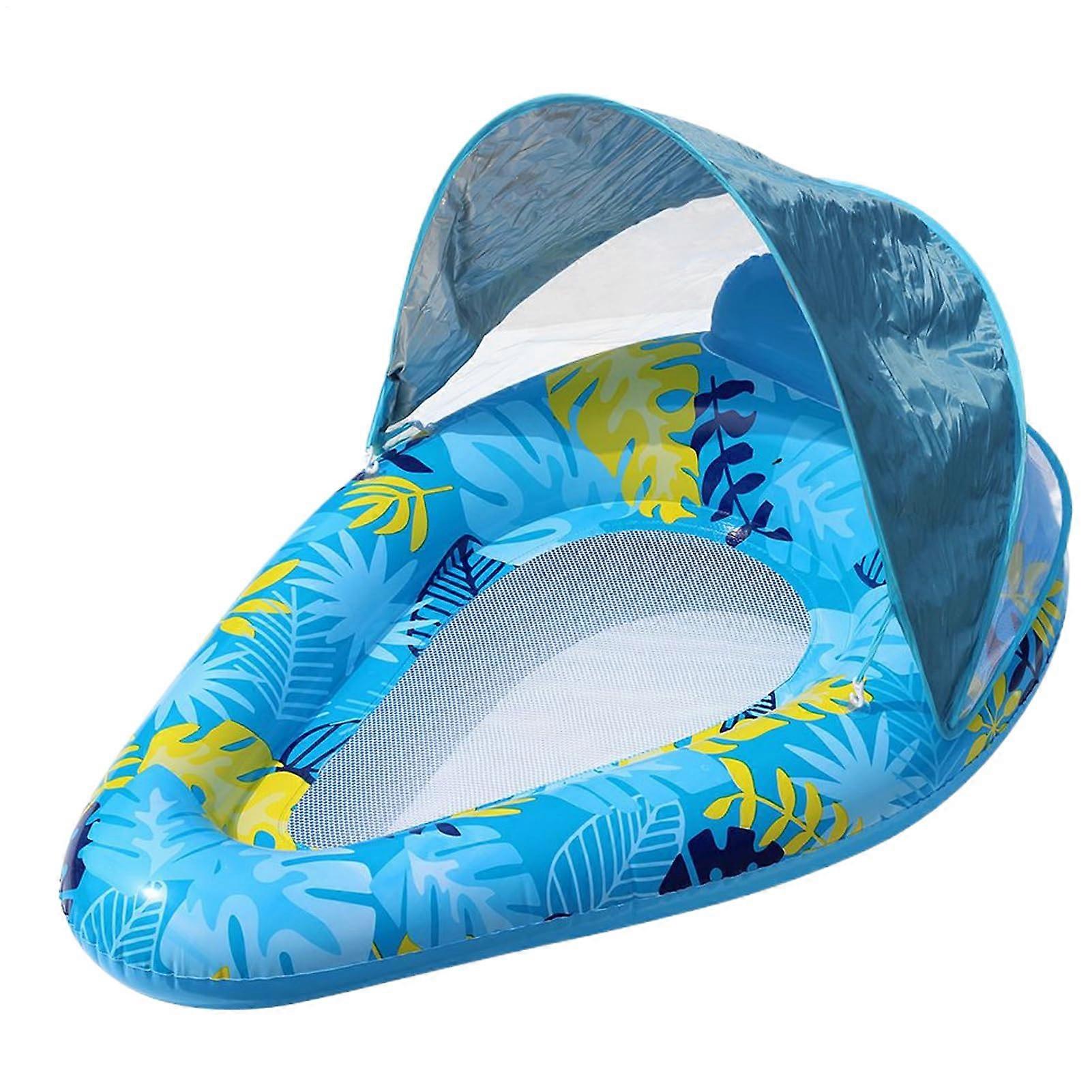 Inflatable Pool Floats for Adults, Inflatable Pool Lounge with Sunshade