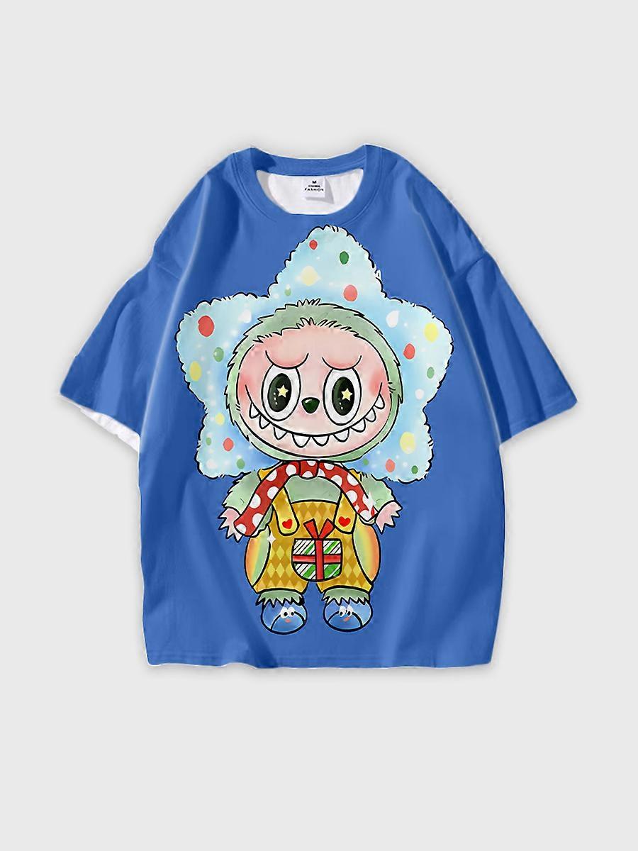 T-shirt round neck Pattern loose short sleeve P1841