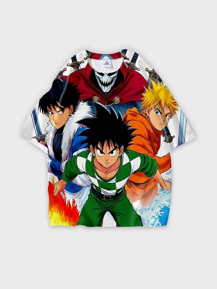 T-shirt round neck Cartoon Pattern loose short sleeve E2815