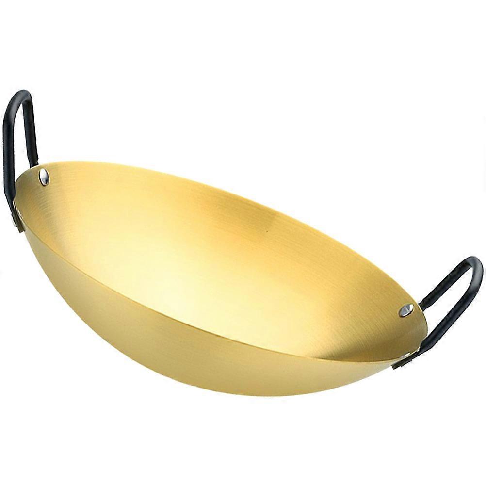 Golden Stainless Steel Double Ear Pot for Home Use and Easy to .87 Inches