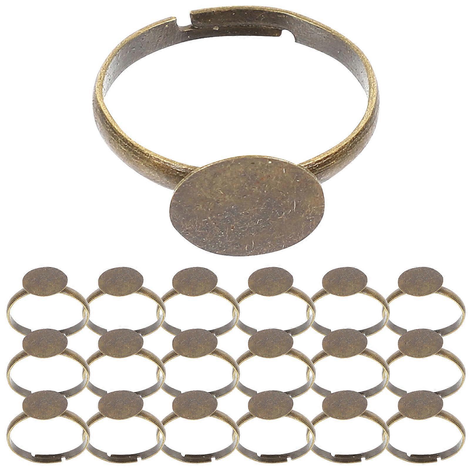 100pcs Adjustable Ring Base Blanks for DIY Jewelry Making – Finger Ring Trays for Unique Creations