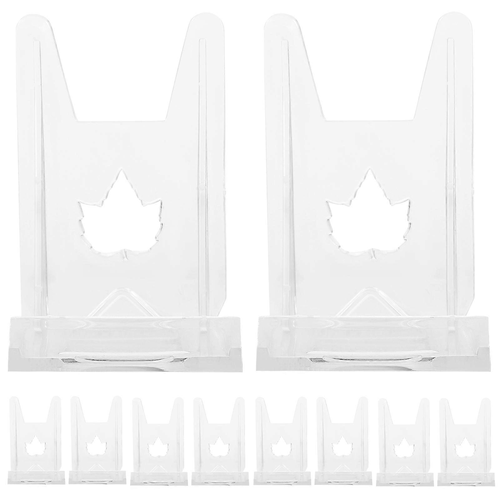 10 Pack Transparent Acrylic Display Stands for Plates Phones and Photo Frames Home Use