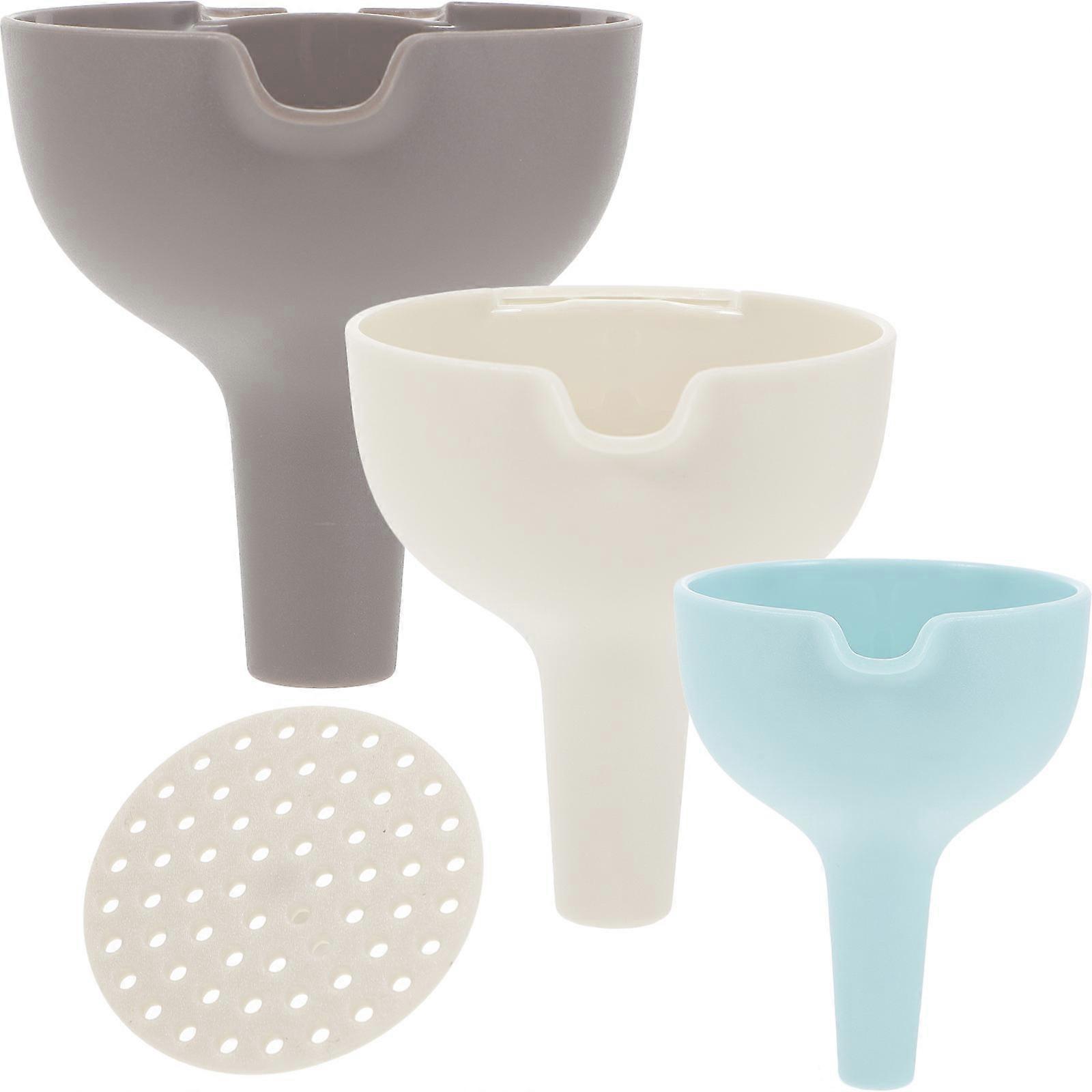 Small Plastic Kitchen Funnel for Oil and Liquid Filling Dark Grey Mini Funnel for Easy Transfer