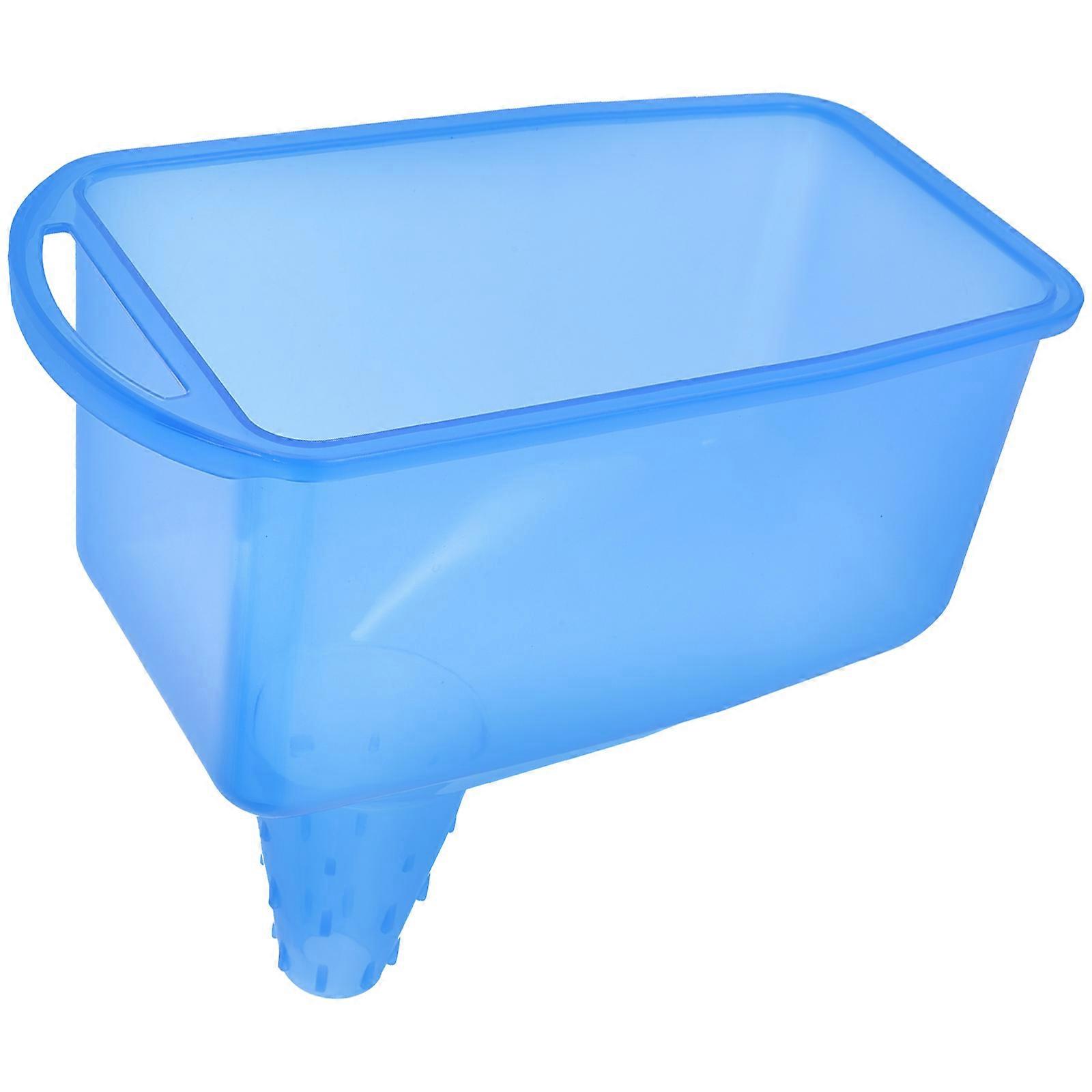 Blue Plastic Oil Funnel for Car Use Versatile and Durable with Large Bore Design 7.5 x 4 inches