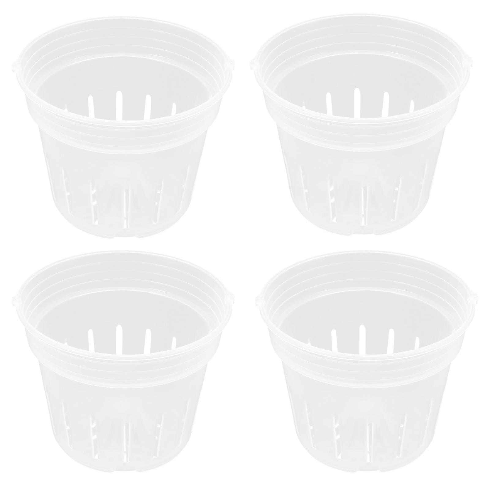 Clear Orchid Planting Containers Designed For Germination Cuttings And Transplanting With Round Shape