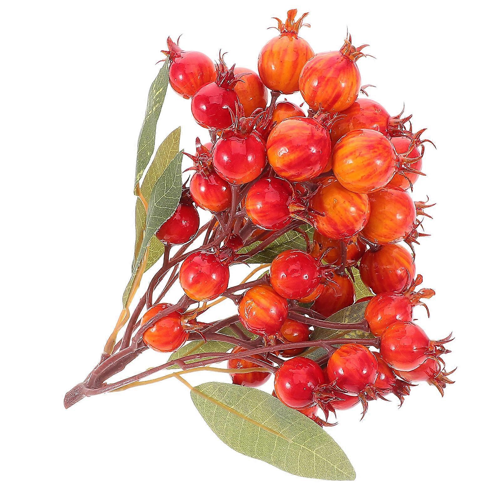 Artificial Pomegranate Branch Fake Fruit Simulation Decorative Kitchen Food Model 1 Set