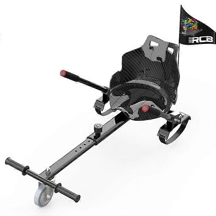 RCB hoverkart accessoire voor zelfbalancerende gyropod - verstelbare kartstoel (20kg min-100kg max) - zwart