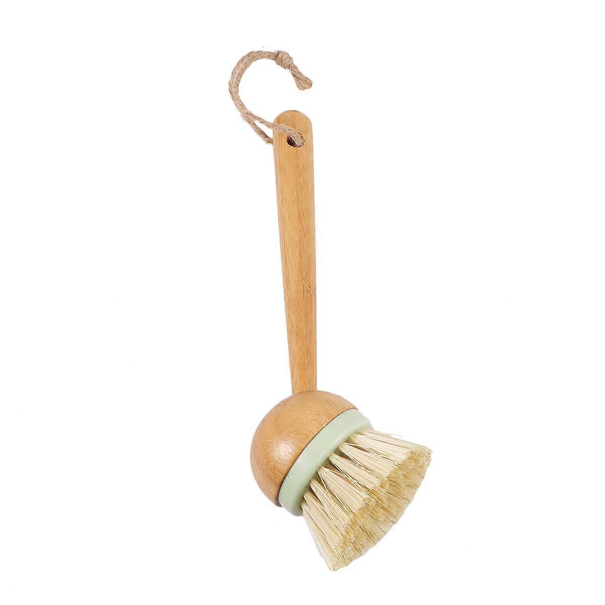 MultiFunction Wooden Cleaning Brush for Plates Kitchen Tool with Long Handle and Strong DirtRemoving Power