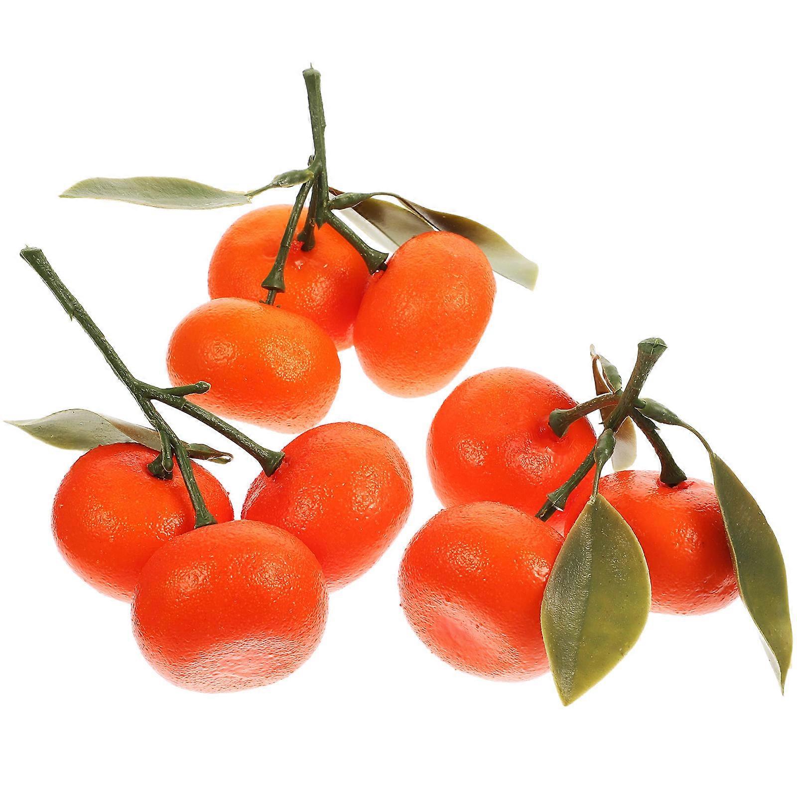 Artificial Orange Ornaments For Summer Table And Exhibition .8X2.8X3.7In Decorative 3Pcs