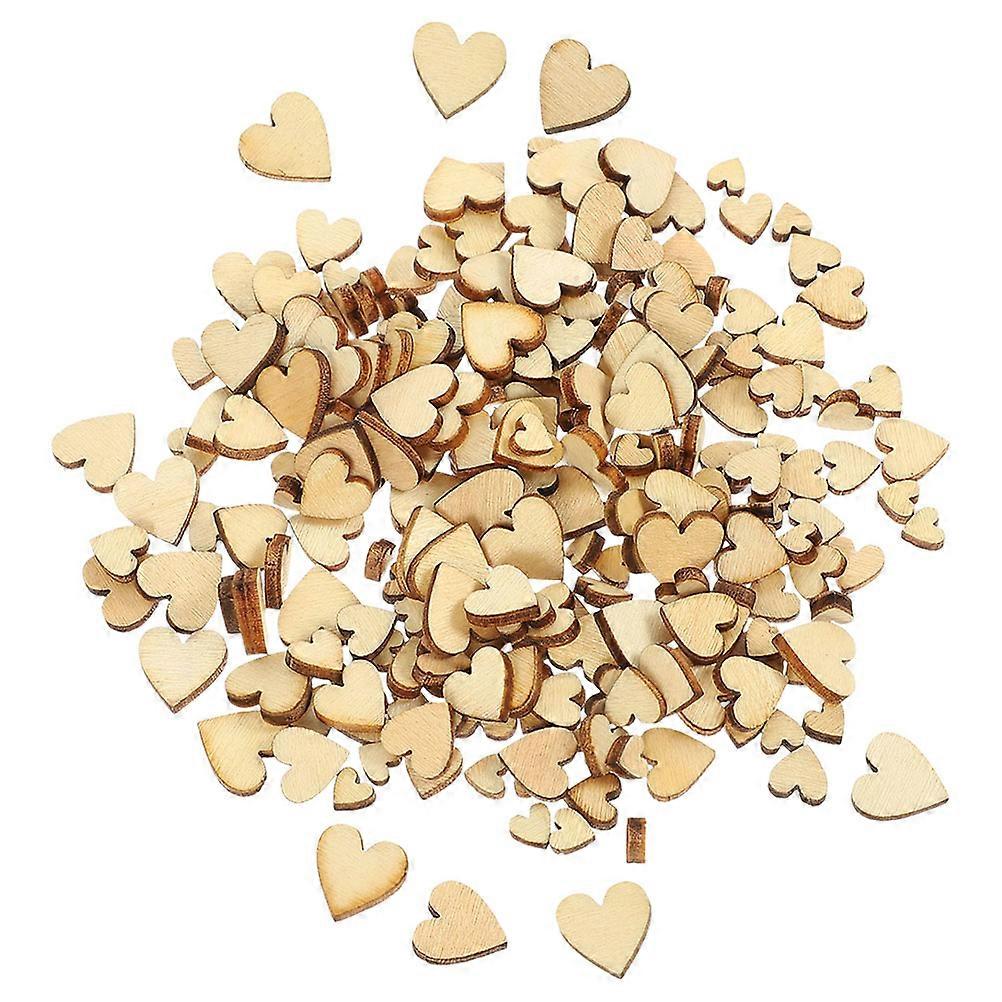 DIY Crafting 400Pack Natural Wooden Love Heart Cutouts Heart Shape Decorative Item Suitable For Home Decoration