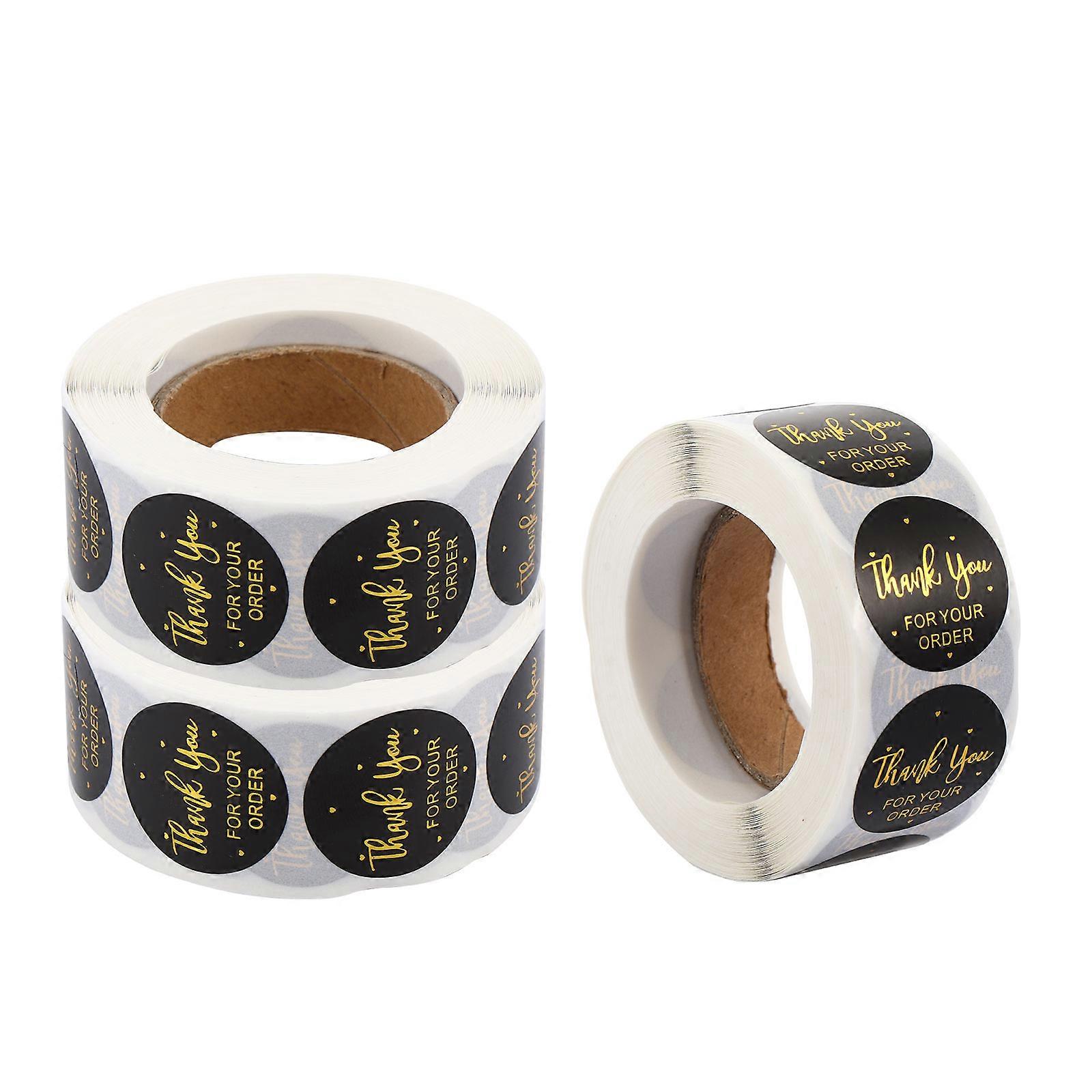 Creative Design Self-Adhesive Round Label Stickers Ideal For Birthday Parties 2.5X2.5CM 3 Rolls