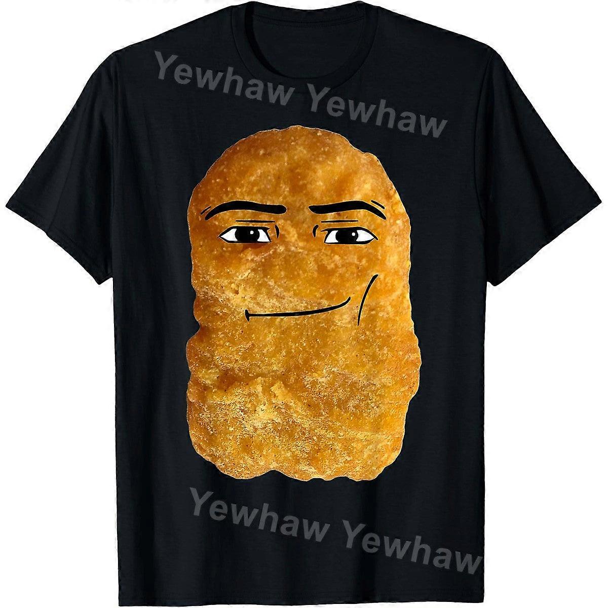 Chicken Nugget Meme T-shirt, Small, Black
