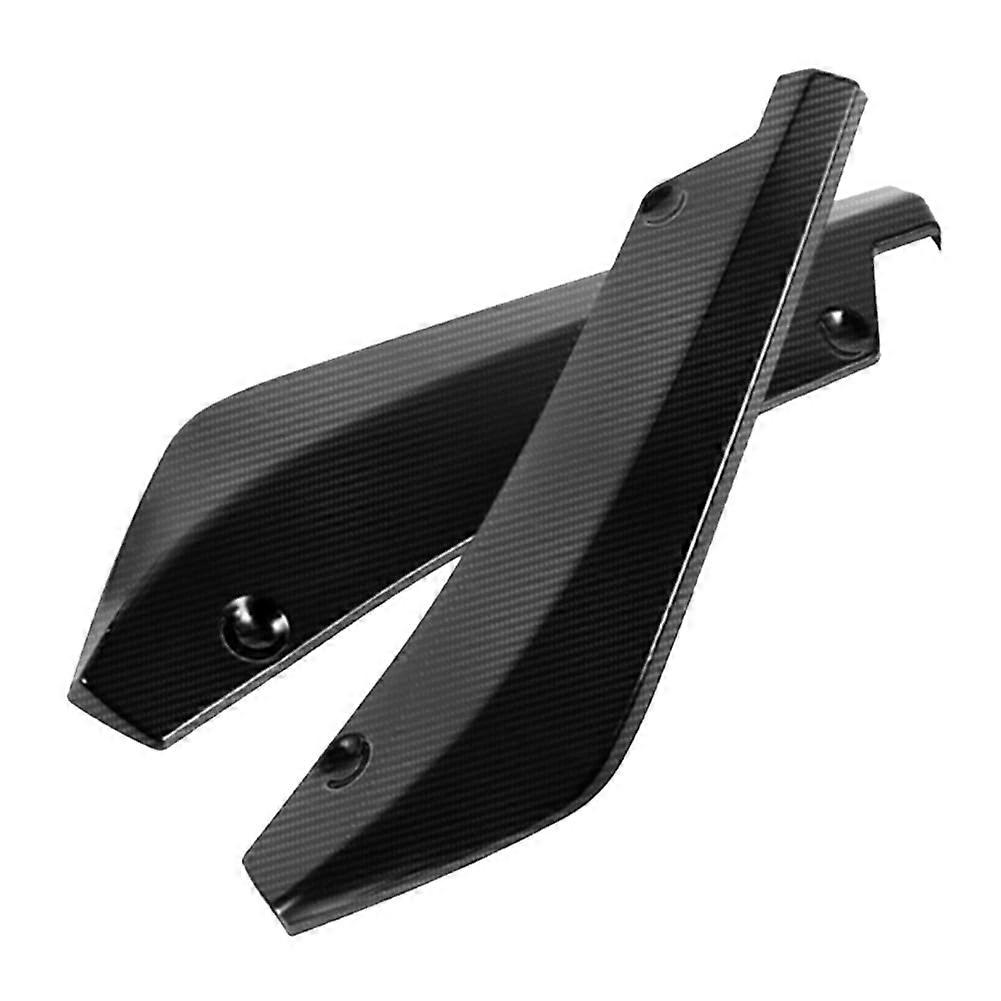 Stripes, front and rear bumpers, spoiler lip, diffuser, splitter, protective scratch guards, winglets, extensions, side skirts made of carbon fiber.