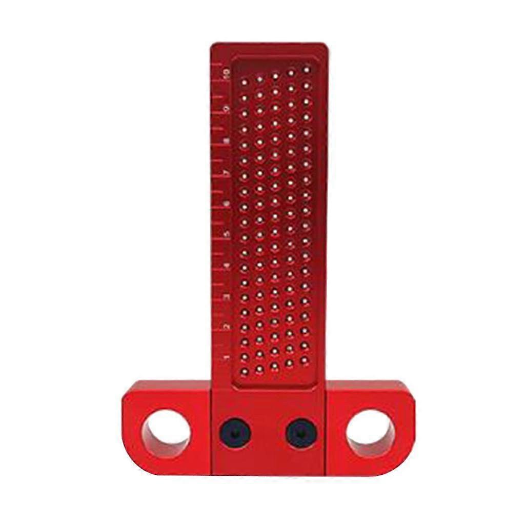 Aluminium Alloy Woodworking Scribing Needle T-Type Ruler With Hole Carpenter Marking Tool