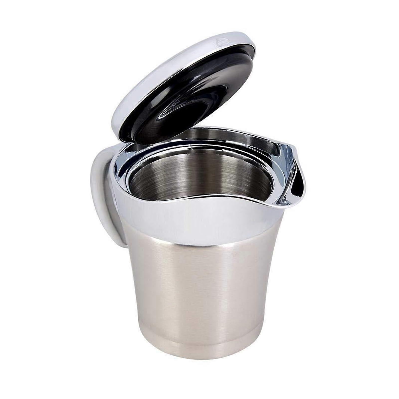 Stainless Steel Milk Jug Gravy Boat Double Walled Heat Insulated Sauce Pot for Restaurant Serving Cream and Custard