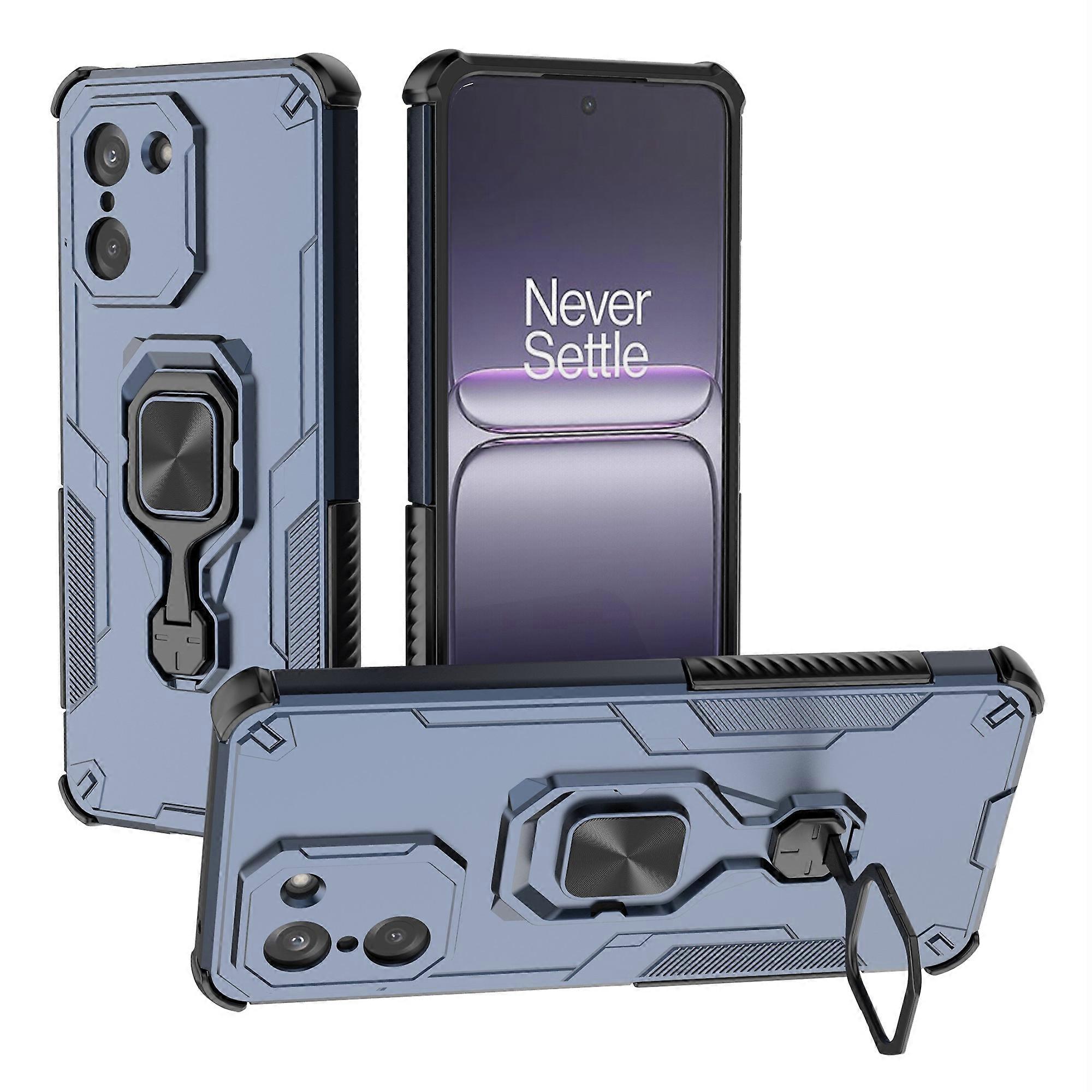 TKdaddy ل OnePlus Nord CE5 5G حالة قابلة للتدوير حلقة مسند PC + غطاء هاتف مقاوم للصدمات TPU أزرق داكن