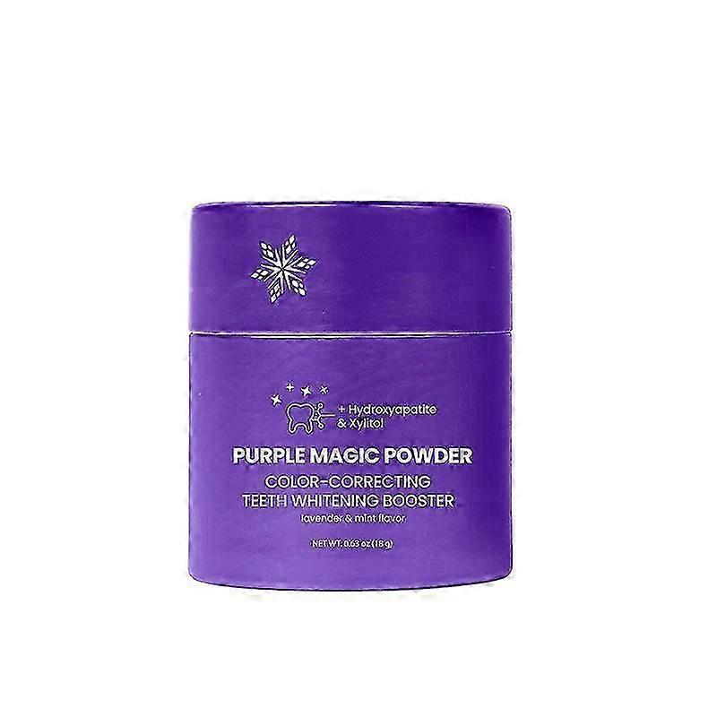 Purple Magic Powder - Purple Teeth Whitening Powder, Color Correcting with Hydroxyapatite, Stain Removal, Color Corrector, and Toothpaste Booster - 18