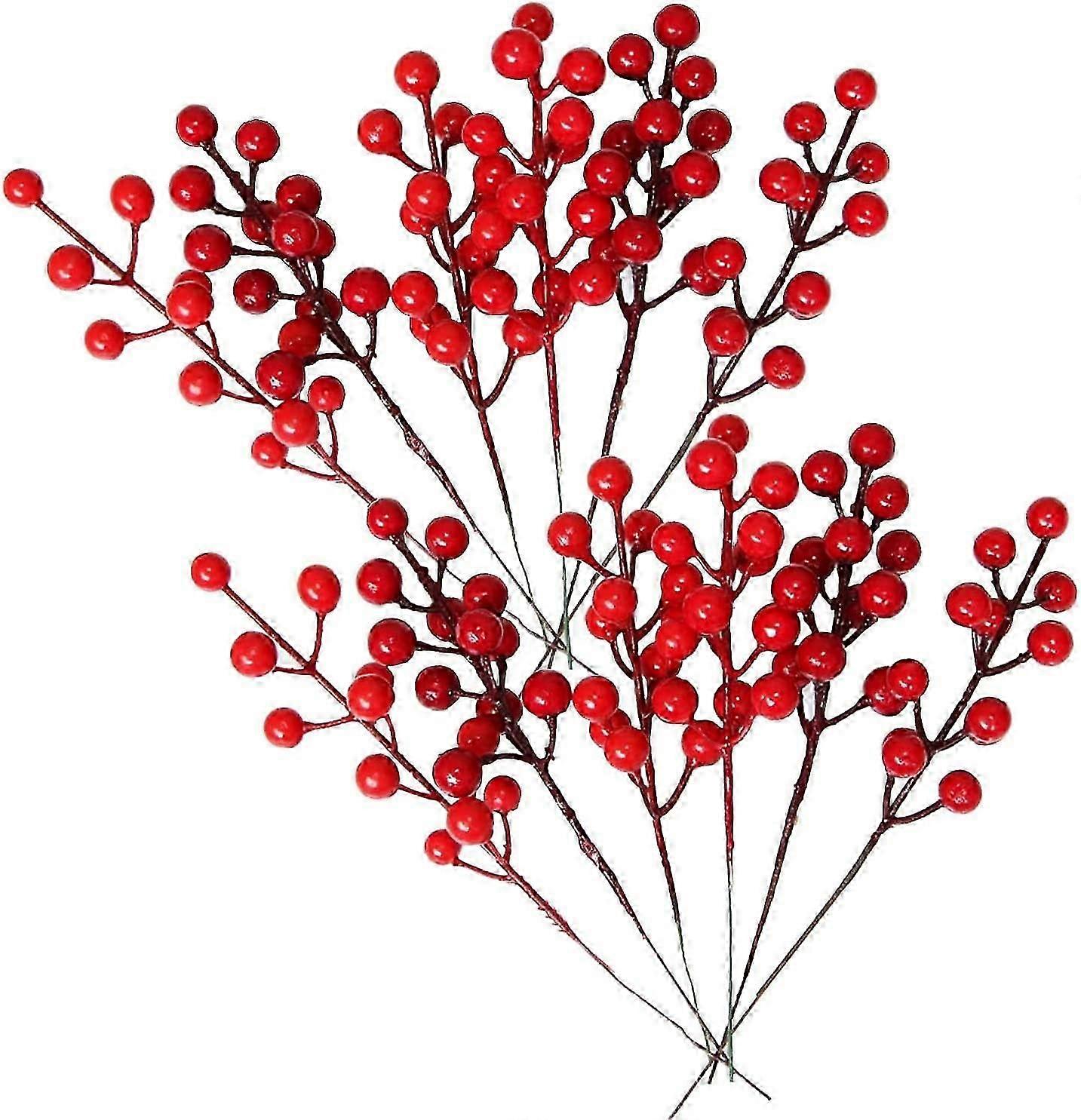 12pcs Artificial Red Berries Decoration,20cm